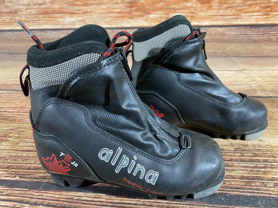 Alpina T5 Plus Kids Nordic Cross Country Ski Boots Size EU29 US11 for NNN A-26