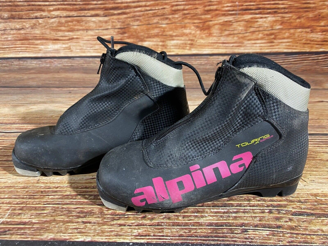 Alpina Touring Kids Nordic Cross Country Ski Boots Size EU36 US4.5 NNN A-522