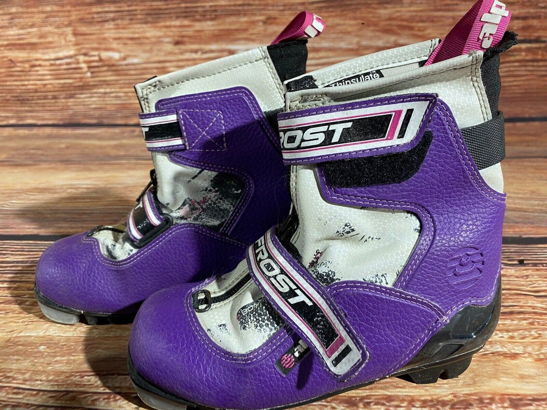 Alpina Frost Kids Nordic Cross Country Ski Boots Size EU31 U12.5 NNN A-1131