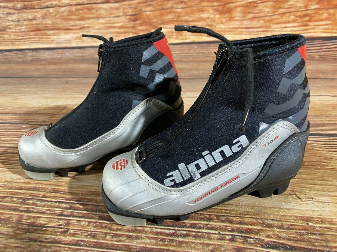 Alpina T10jr Kids Nordic Cross Country Ski Boots Size EU28 US10.5 for NNN A-142