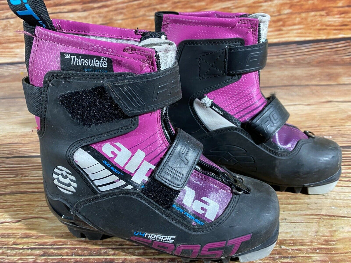 Alpina Frost Kids Nordic Cross Country Ski Boots Size EU30 US12.5 for NNN A-217