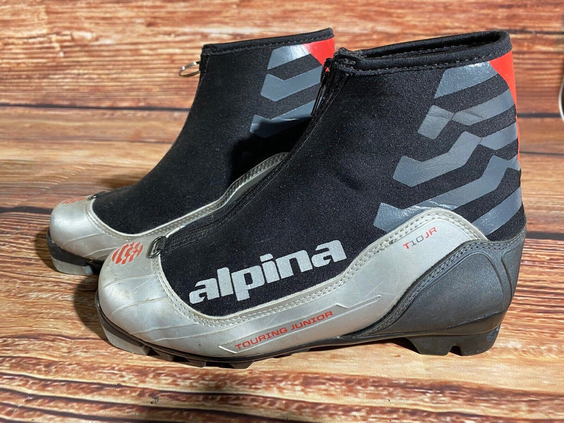 Alpina T10jr Kids Nordic Cross Country Ski Boots Size EU35 US3.5 NNN A-1253