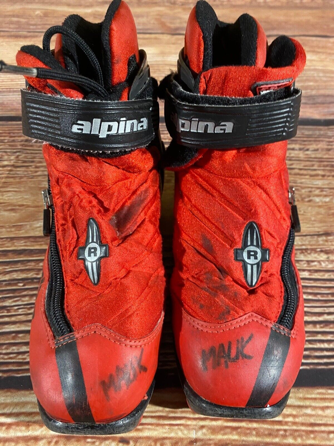 Alpina Racing Kids Nordic Cross Country Ski Boots Size EU35 US3.5 NNN A-1247