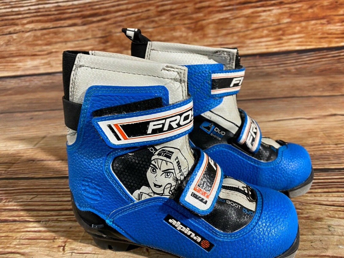 Alpina Frost Kids Nordic Cross Country Ski Boots Size EU29 US11 for NNN A-175