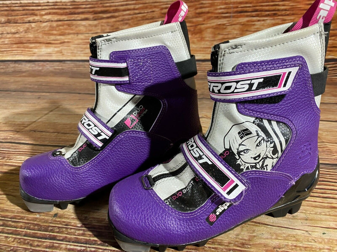 Alpina Frost Kids Nordic Cross Country Ski Boots Size EU33 US2 for NNN A-145