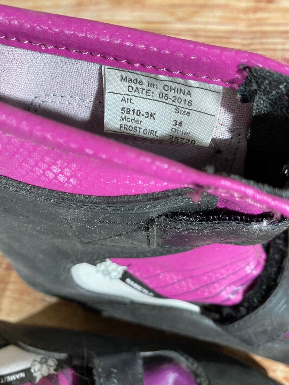 Alpina Frost Nordic Cross Country Ski Boots Kids Size EU34 US3 NNN A-1036