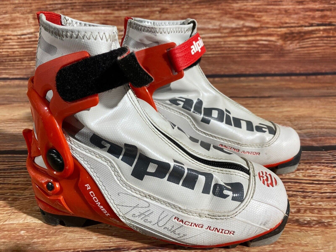 Alpina R Combi Nordic Cross Country Ski Boots Kids Size EU35 US3.5 NNN A-1028