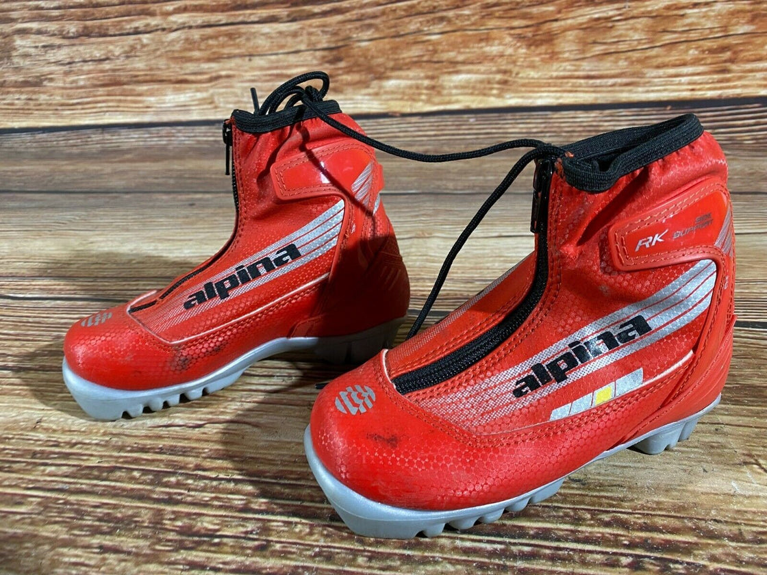 Alpina RK Kids Nordic Cross Country Ski Boots Size EU28 US10.5 for NNN A-44