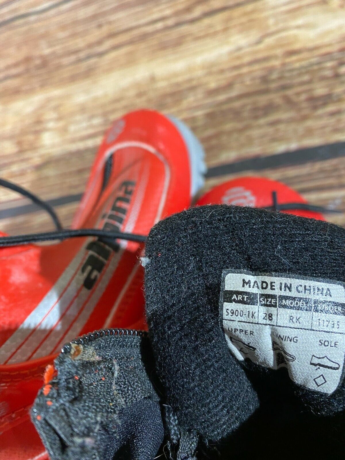 Alpina RK Kids Nordic Cross Country Ski Boots Size EU28 US10.5 for NNN A-44