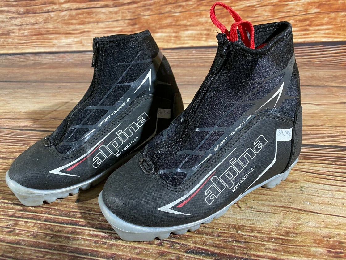 Alpina Touring Kids Nordic Cross Country Ski Boots Size EU32 US1.5 for NNN A-157