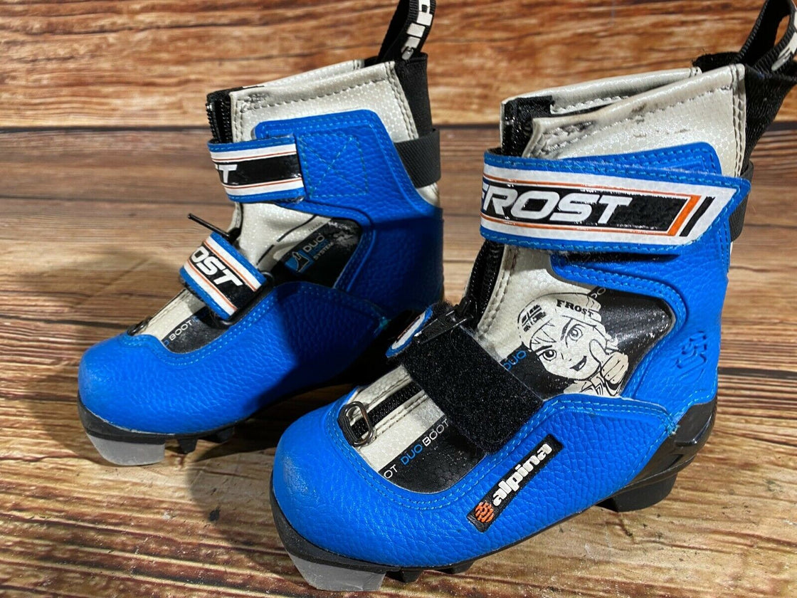Alpina Frost Kids Nordic Cross Country Ski Boots Size EU25 US8.5 for NNN A-60