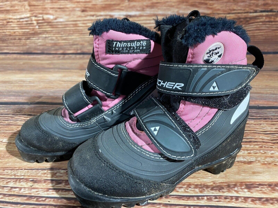 Fischer Snowstar Kids Cross Country Ski Boots Size EU27 US9.5 NNN F-544
