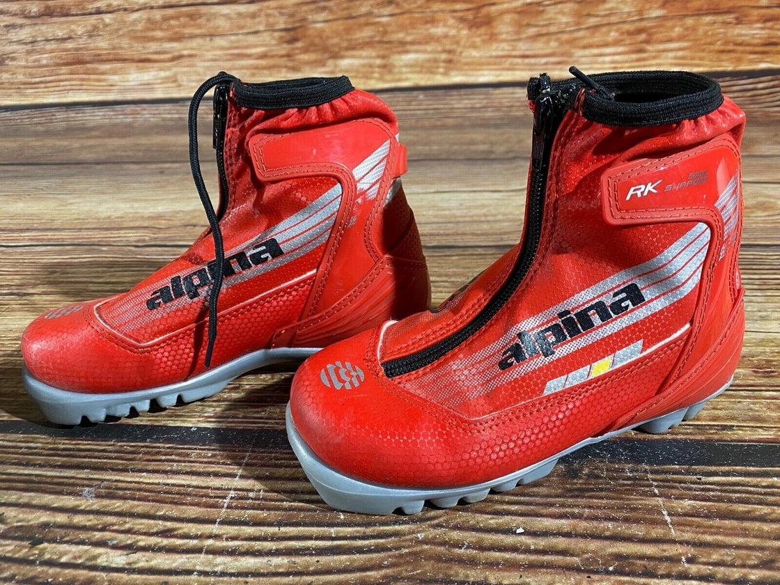 Alpina RK Kids Nordic Cross Country Ski Boots Size EU30 US12 NNN A-772