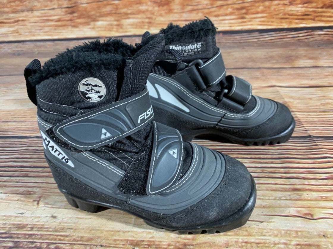 Fischer Snow Star Kids Nordic Cross Country Ski Boots Size EU28 NNN F-64