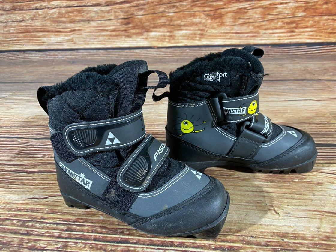 Fischer Snow Star Kids Nordic Cross Country Ski Boots Size EU28 US10.5 NNN F-151