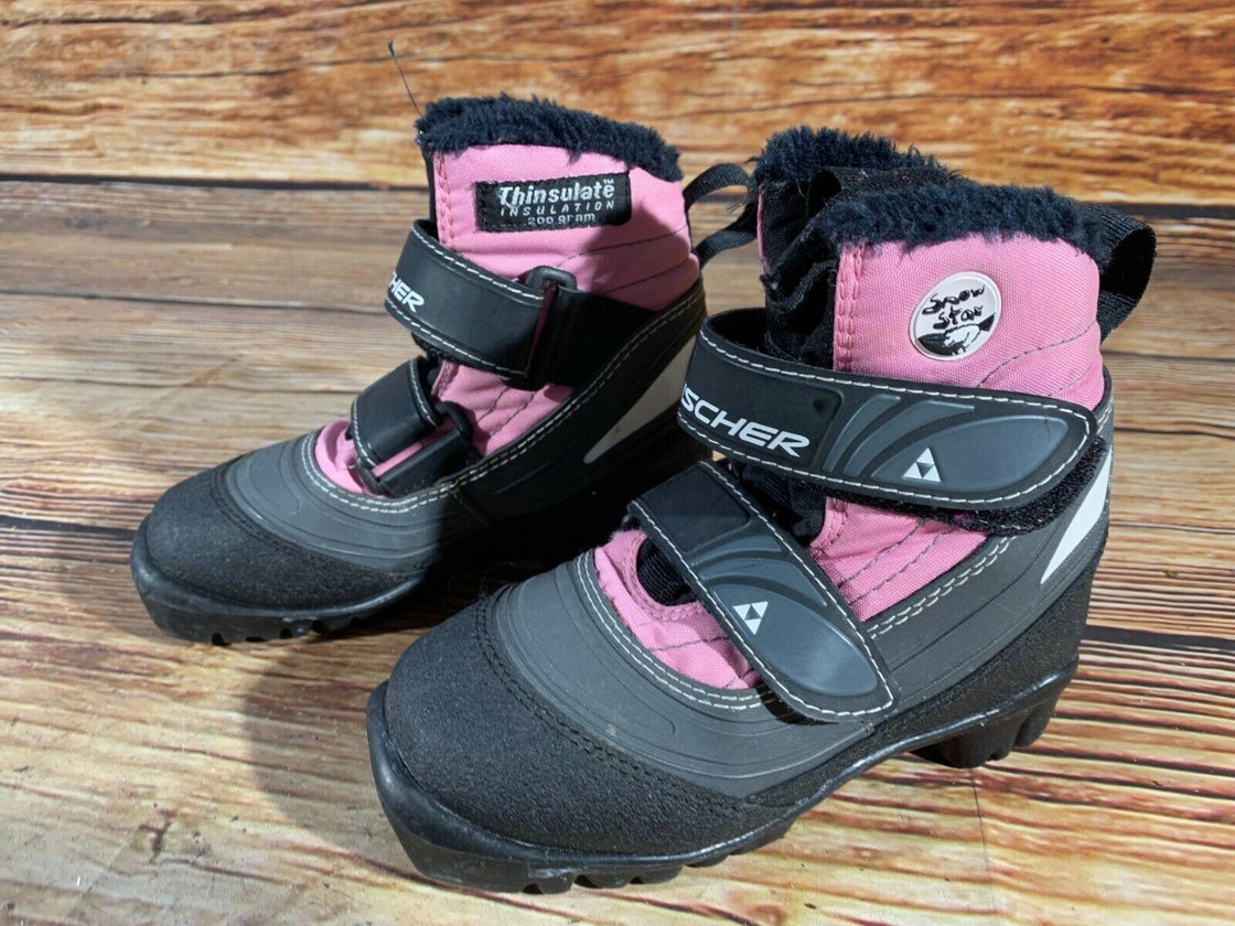 Fischer Snow Star Kids Nordic Cross Country Ski Boots Size EU29 US11 NNN F-60