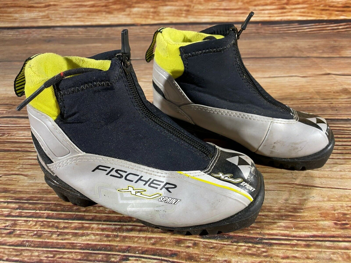 Fischer XJ Sprint Kids Nordic Cross Country Ski Boots Size EU30 US12 NNN F-234