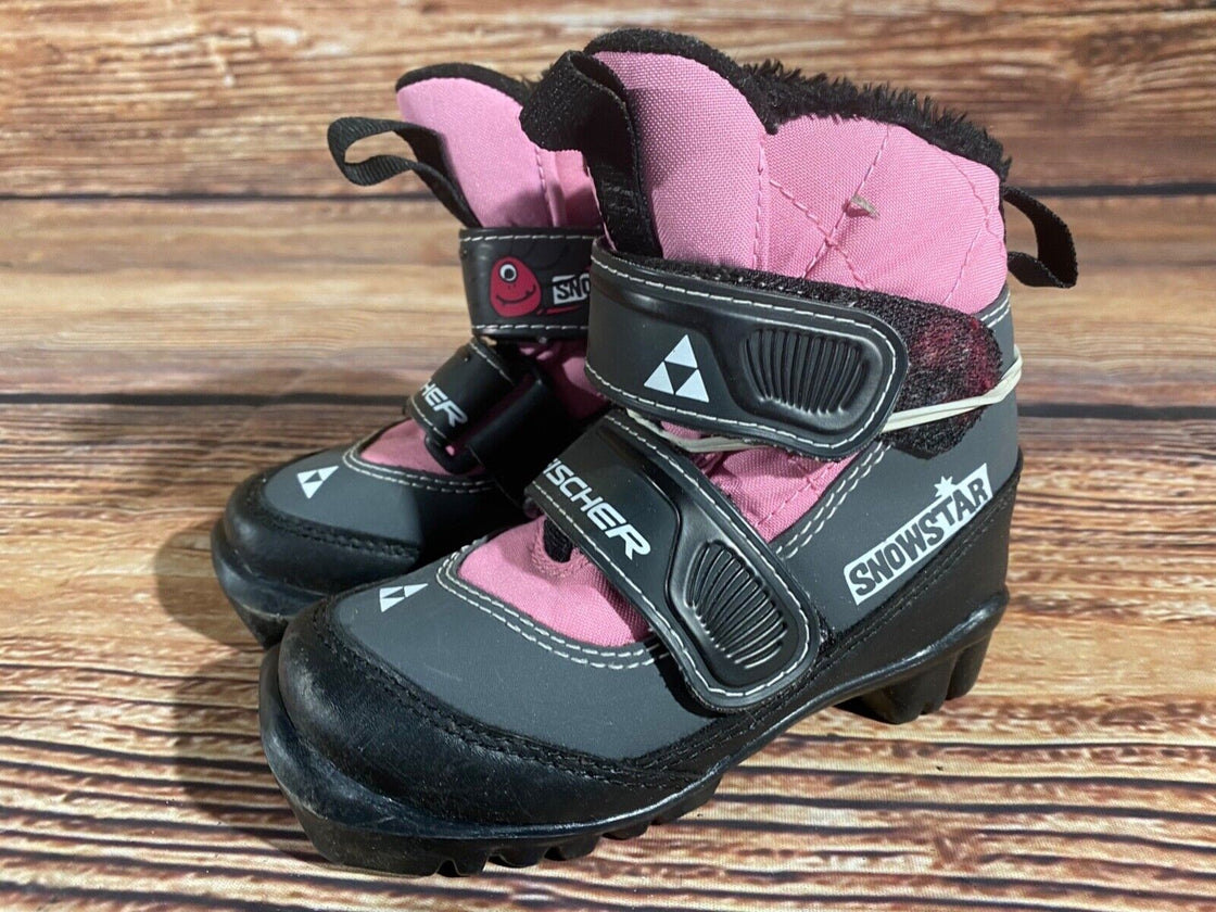 Fischer Snowstar Kids Nordic Cross Country Ski Boots Size EU26 US9 NNN F-414
