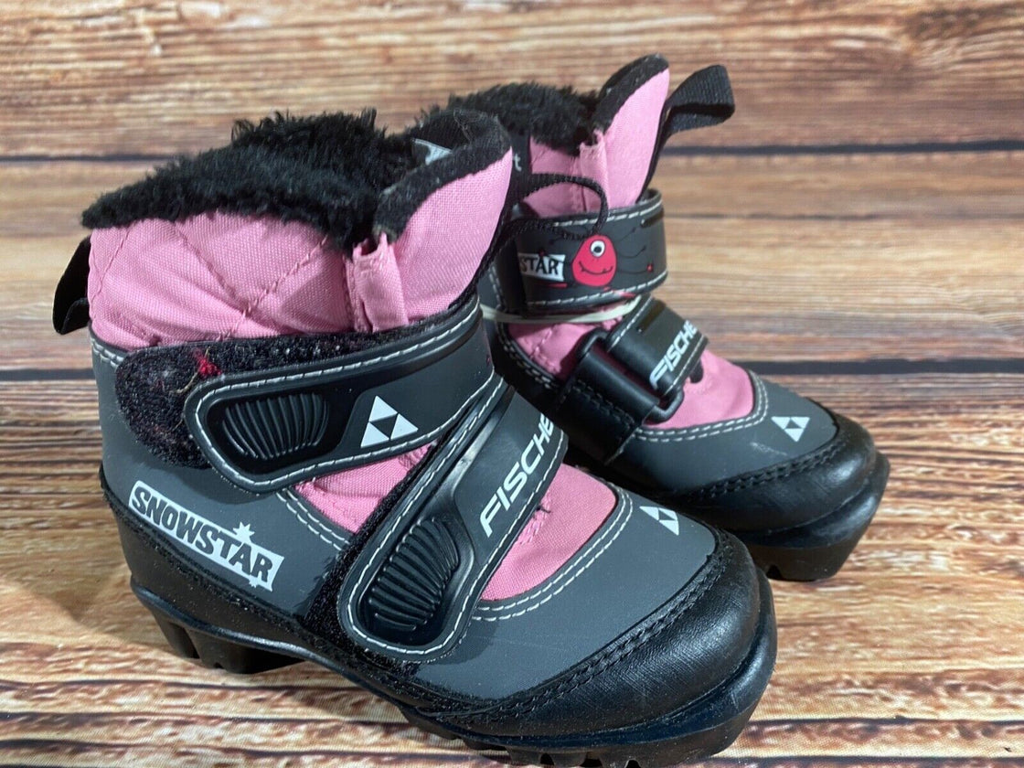 Fischer Snowstar Kids Nordic Cross Country Ski Boots Size EU26 US9 NNN F-414