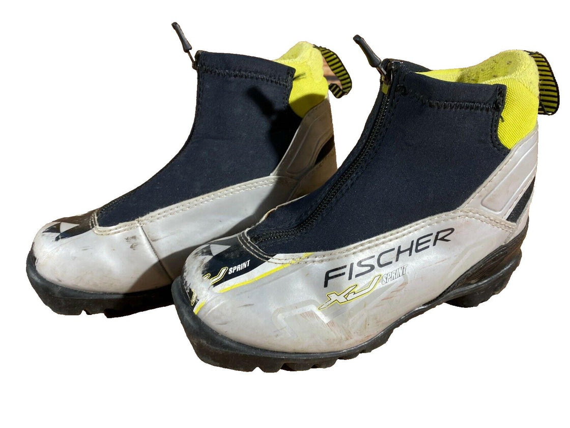 Fischer XJ Sprint Kids Nordic Cross Country Ski Boots Size EU32 US1.5 NNN F-285