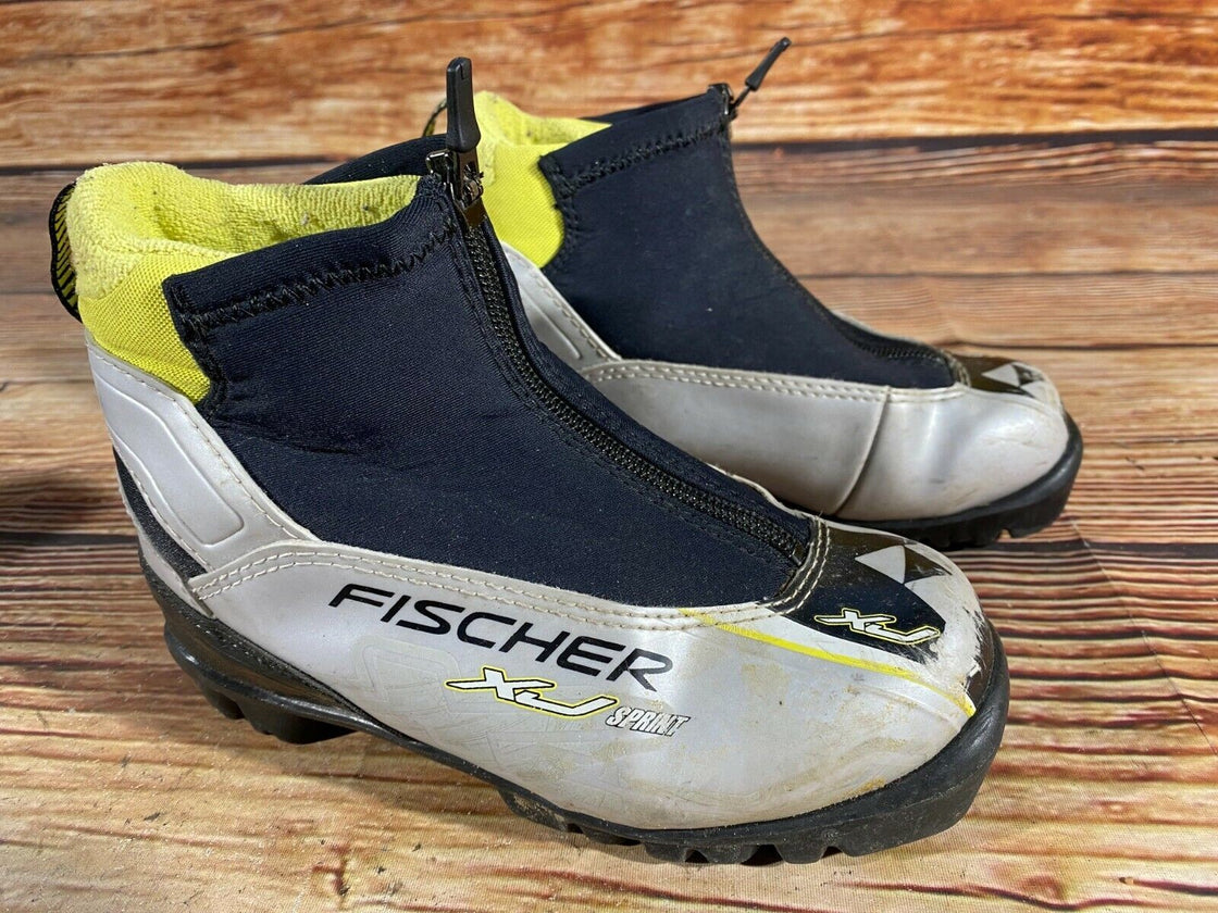 Fischer XJ Sprint Kids Nordic Cross Country Ski Boots Size EU32 US1.5 NNN F-285