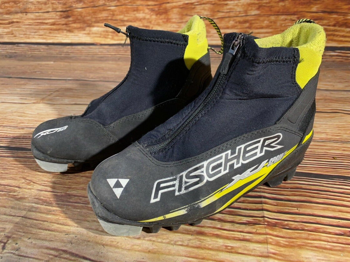 Fischer XJ Sprint Kids Nordic Cross Country Ski Boots Size EU32 US1.5 NNN F-26