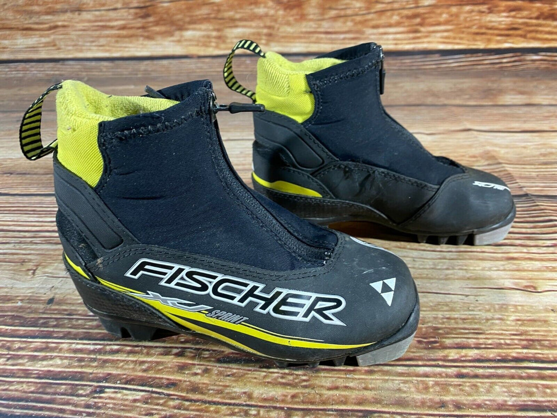Fischer XJ Sprint Kids Nordic Cross Country Ski Boots Size EU29 NNN F-48