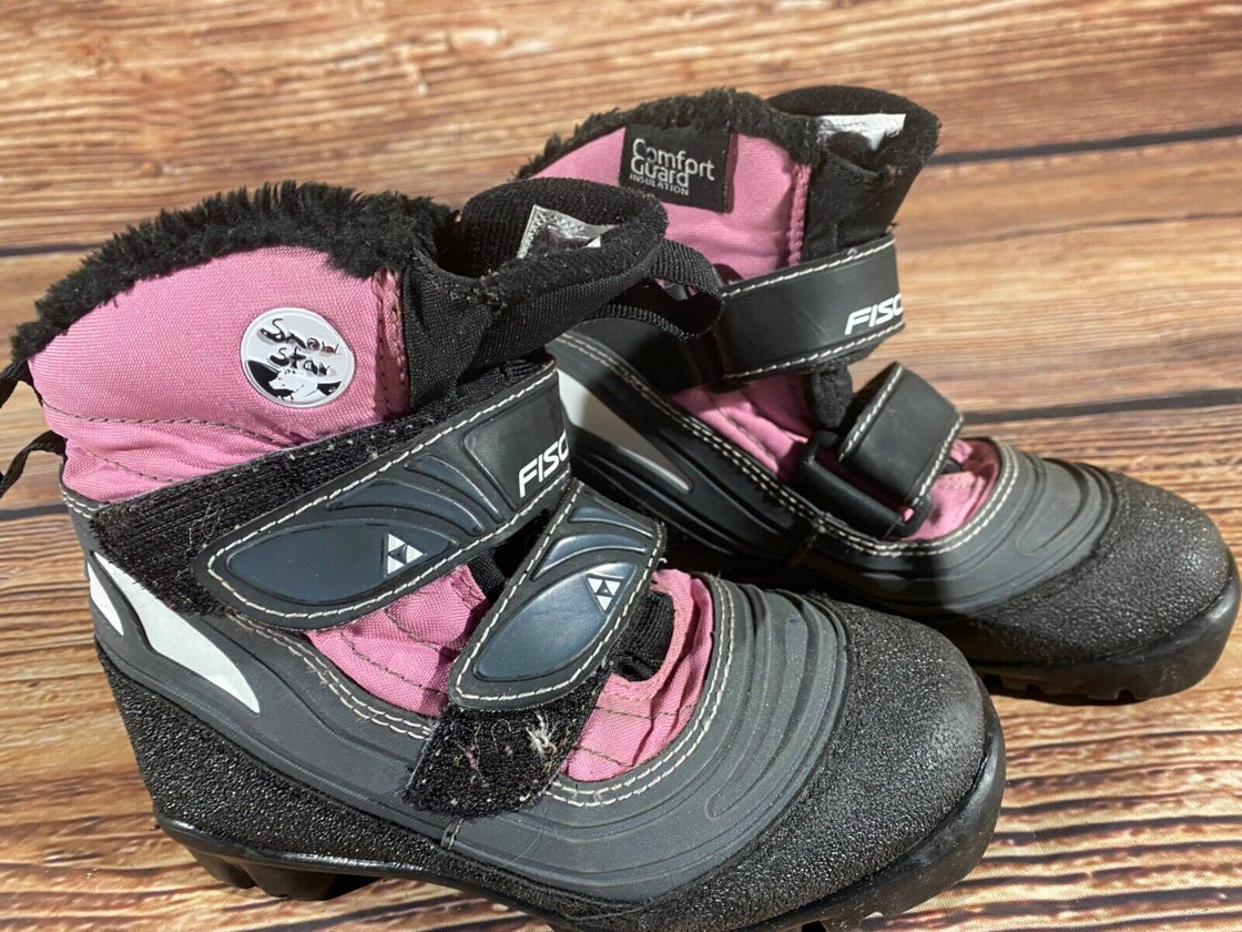 Fischer Snowstar Kids Nordic Cross Country Ski Boots Size EU31 US12.5 NNN F-446