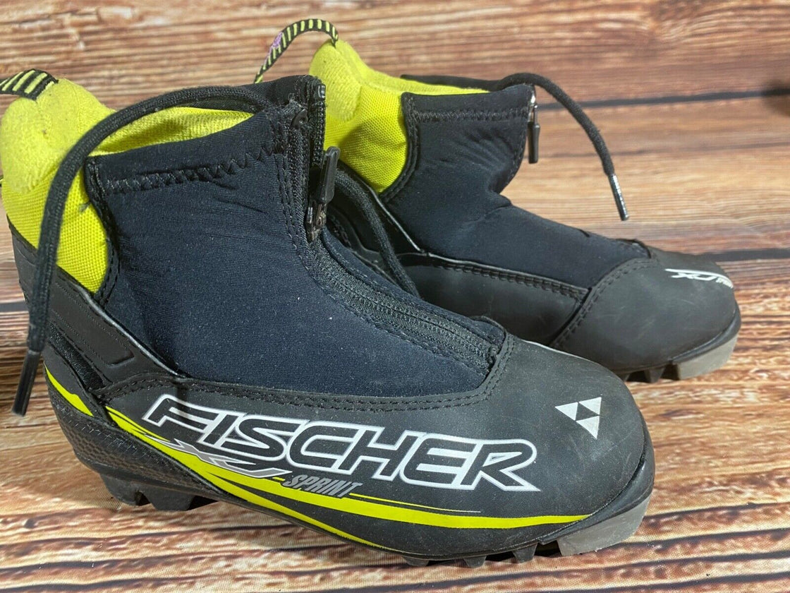 Fischer XJ Sprint Kids Nordic Cross Country Ski Boots Size EU32 US1.5 NNN F-432