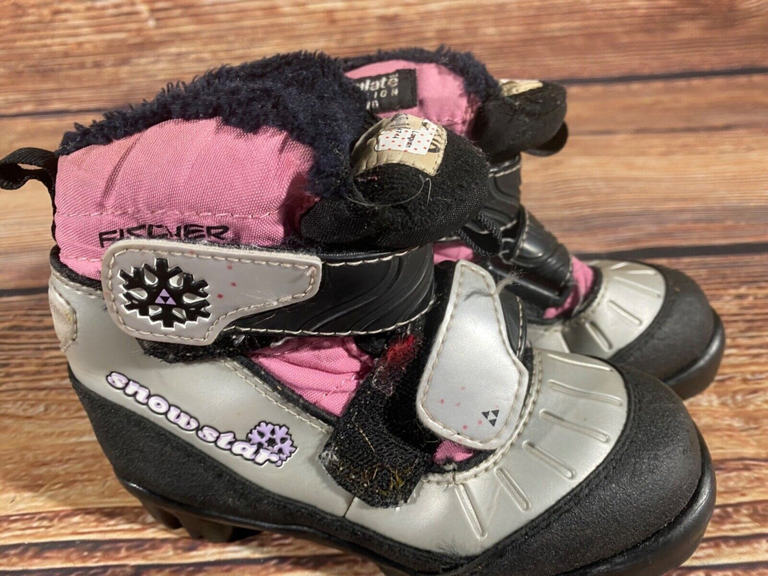 Fischer Snowstar Kids Nordic Cross Country Ski Boots Size EU30 US12 NNN F-439