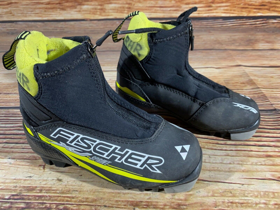 Fischer XJ Sprint Kids Nordic Cross Country Ski Boots Size EU29 US11 NNN F-31