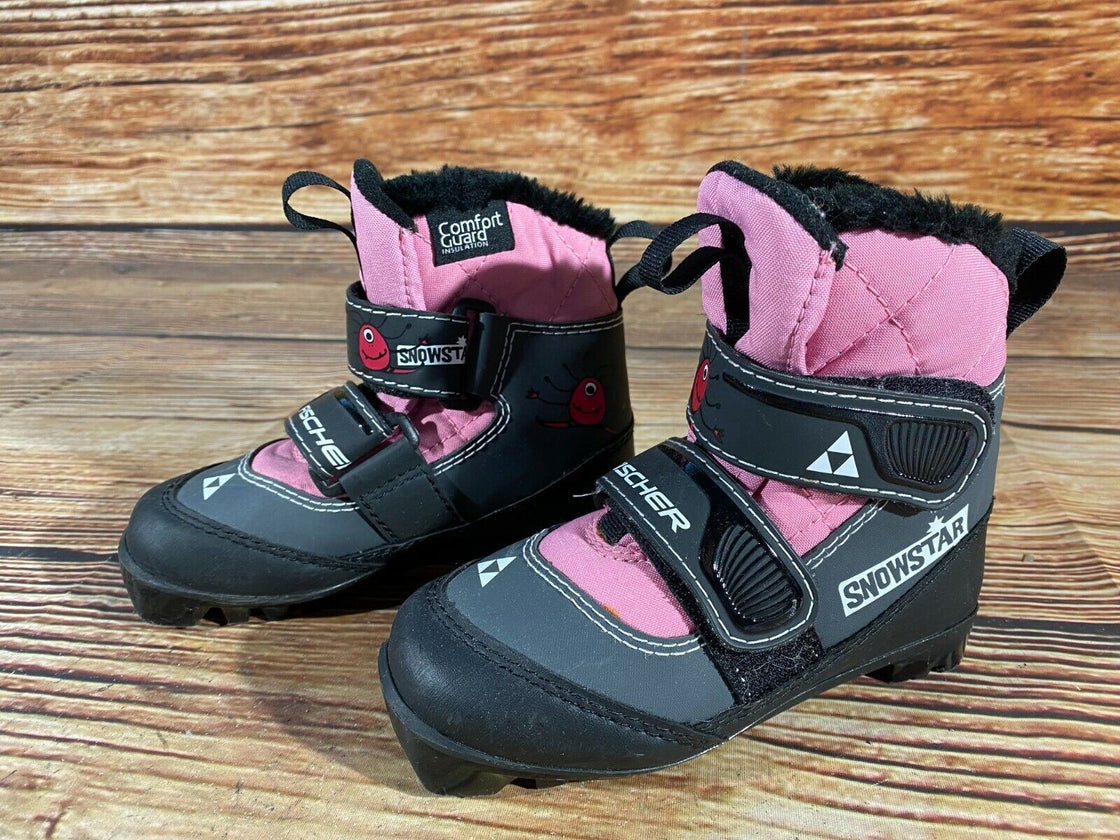 Fischer Snow Star Kids Nordic Cross Country Ski Boots Size EU28 US10.5 NNN F-90