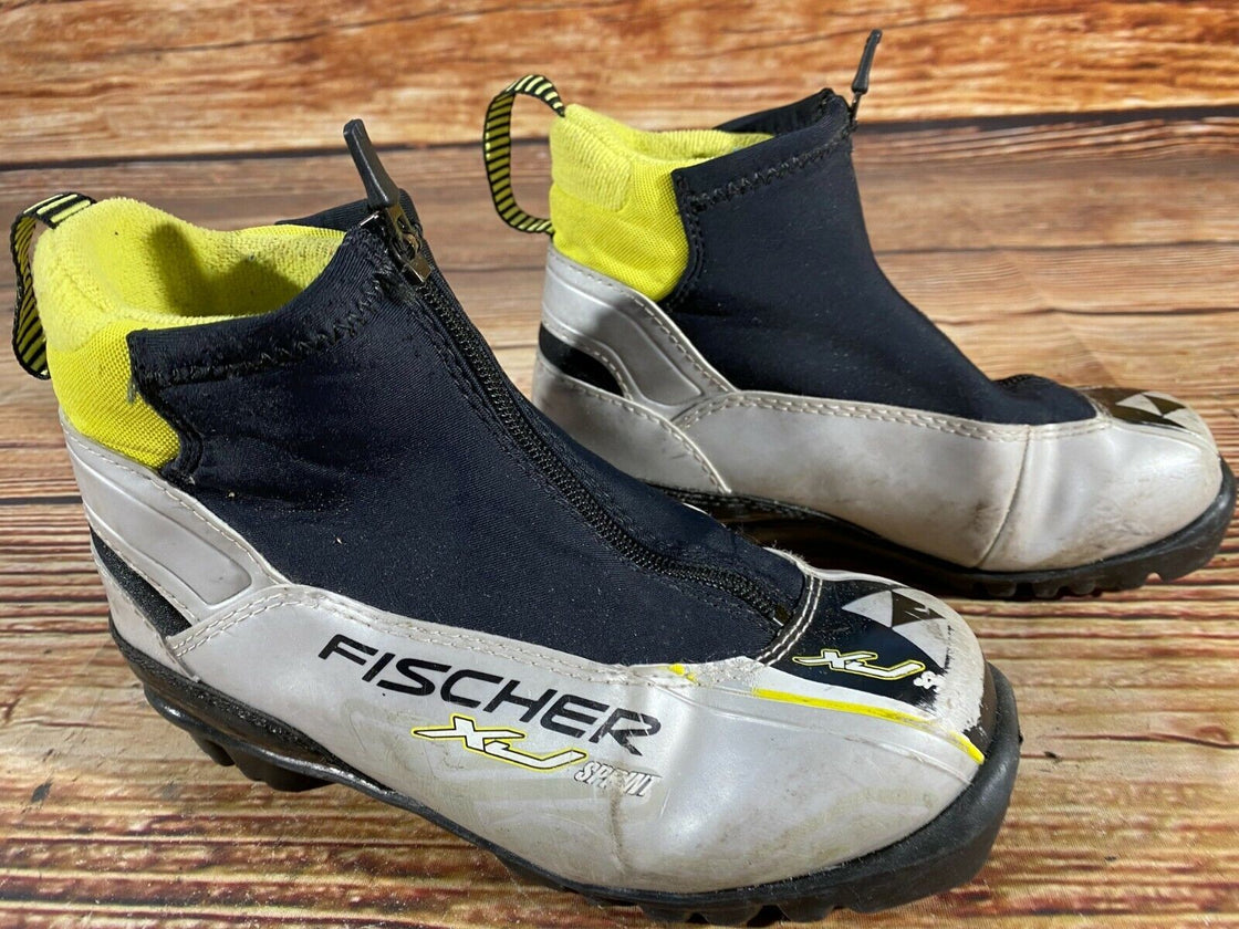 Fischer XJ Sprint Kids Nordic Cross Country Ski Boots Size EU34 US3 NNN F-303