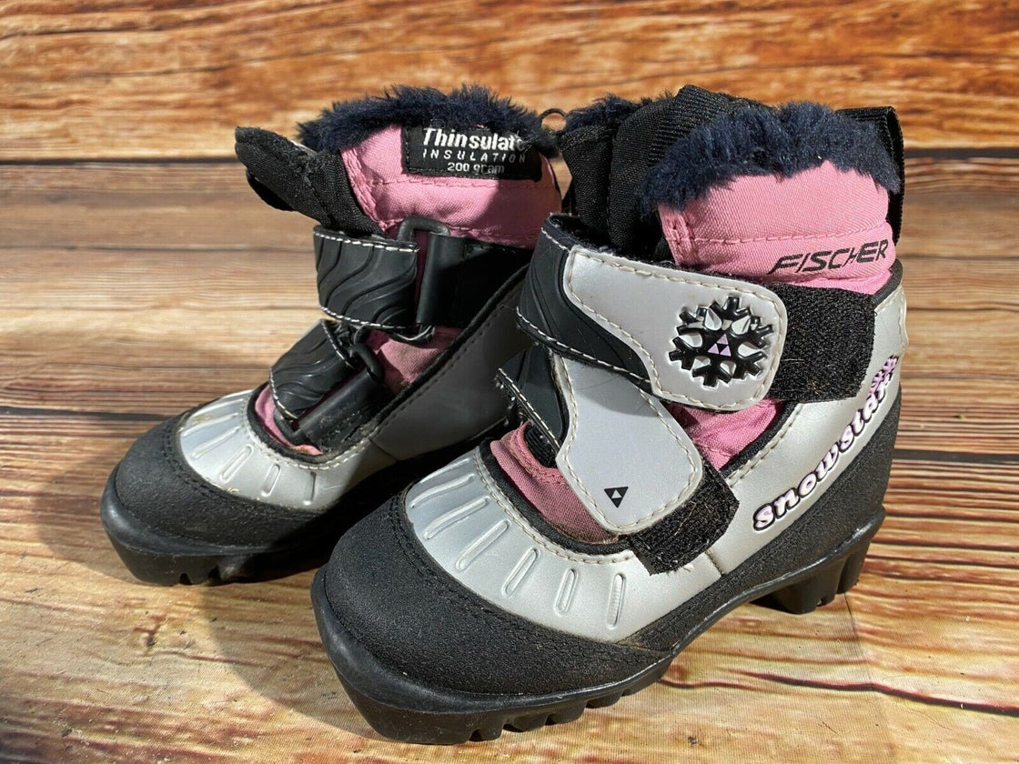 Fischer Snow Star Kids Nordic Cross Country Ski Boots Size EU25 US8.5 NNN F-194