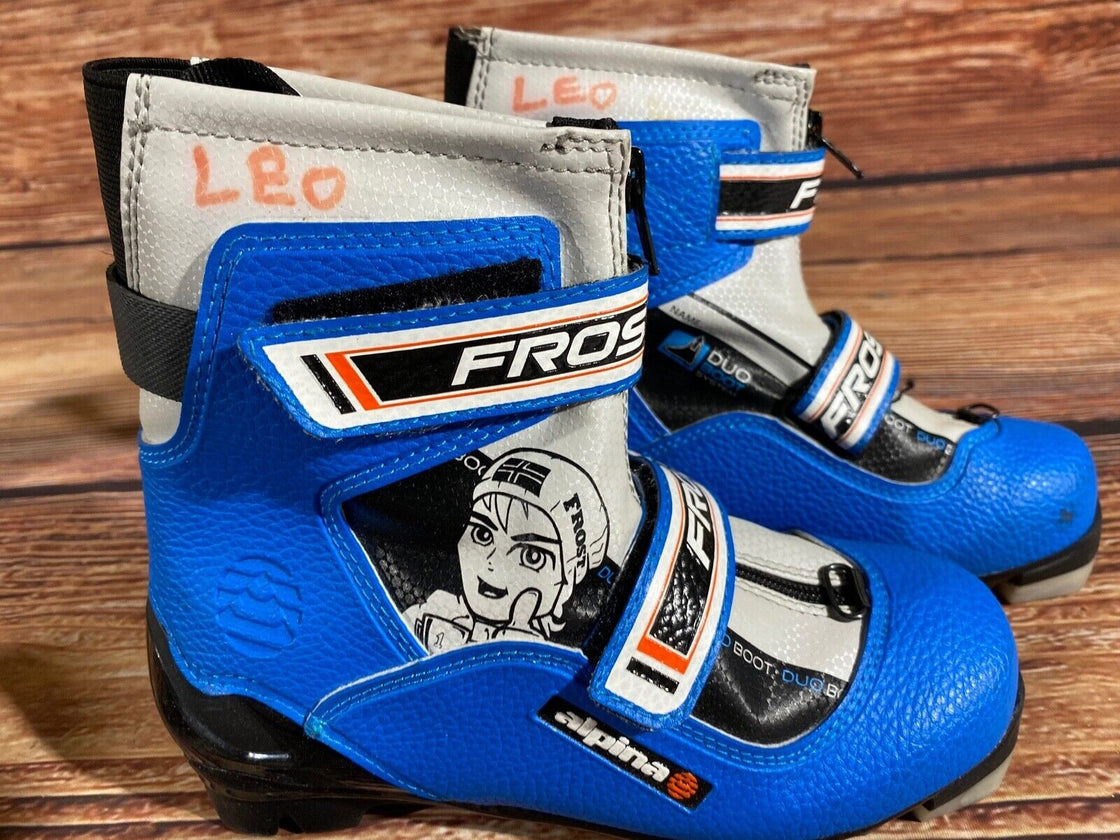 Alpina Frost Nordic Cross Country Ski Boots Kids Size EU29 US9 NNN A-1053