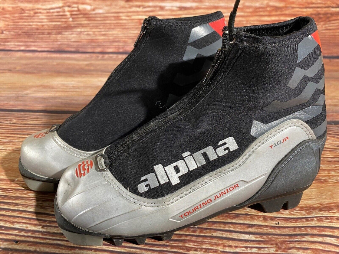 Alpina T10jr Nordic Cross Country Ski Boots Kids Size EU33 US2 NNN A-1097