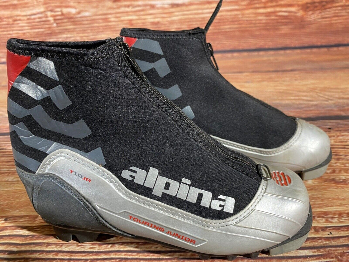 Alpina T10jr Nordic Cross Country Ski Boots Kids Size EU33 US2 NNN A-1097