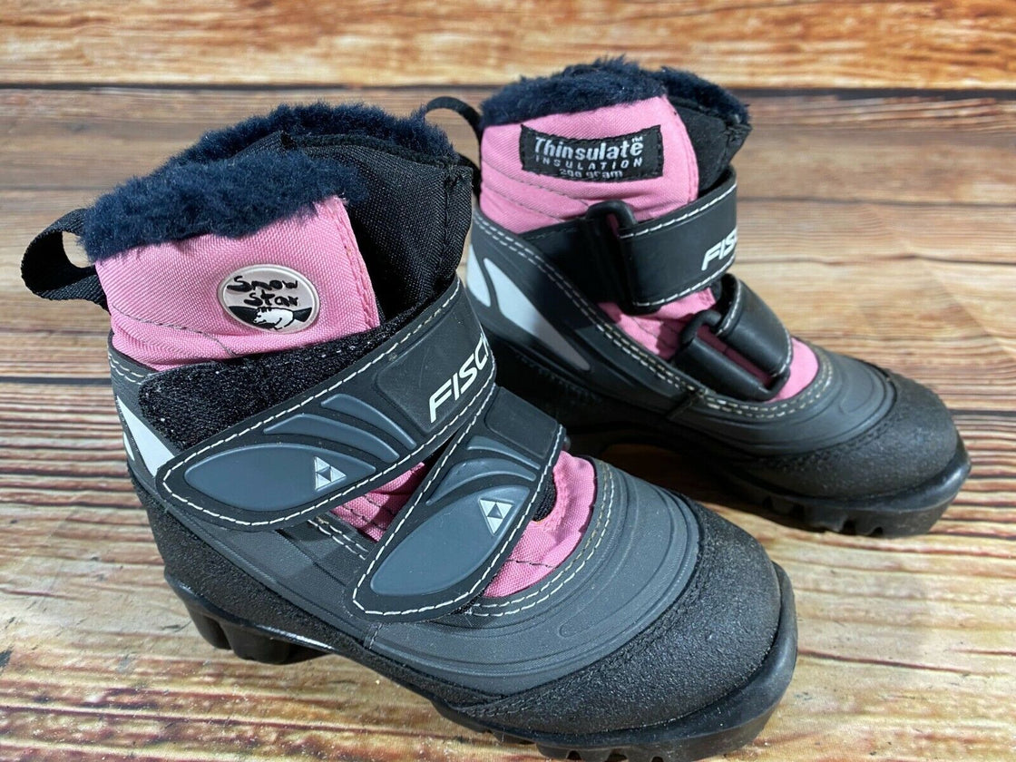 Fischer Snow Star Kids Nordic Cross Country Ski Boots Size EU26 US9 NNN F-202