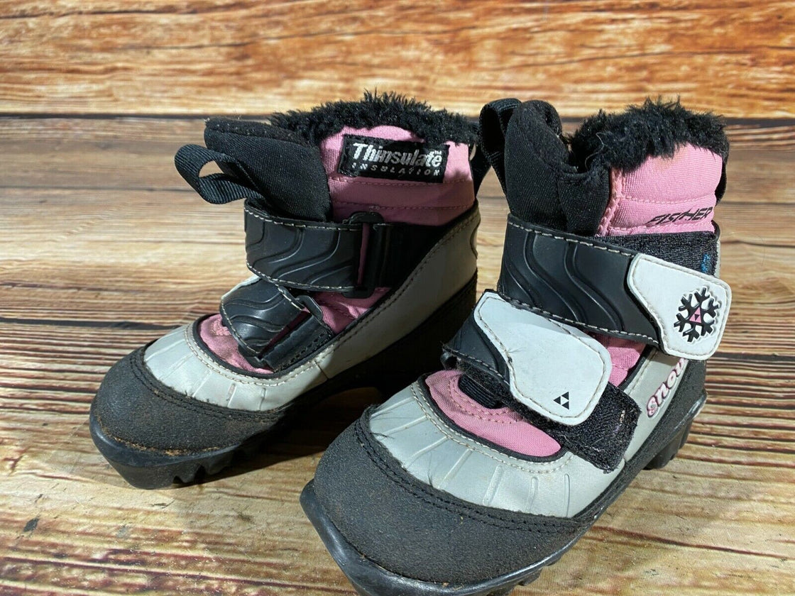 Fischer Snow Star Kids Nordic Cross Country Ski Boots Size EU26 US9 NNN F-224