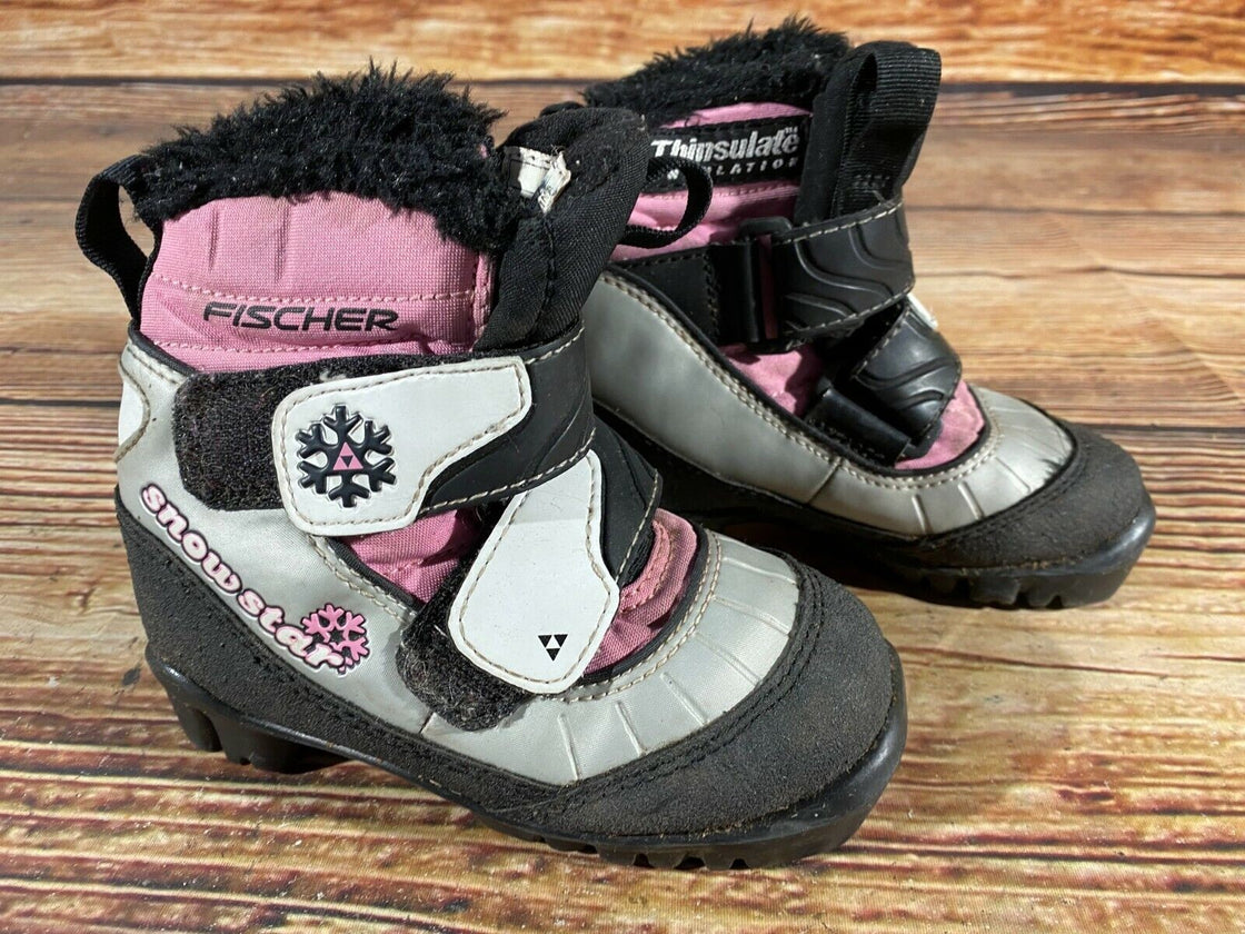 Fischer Snow Star Kids Nordic Cross Country Ski Boots Size EU26 US9 NNN F-224