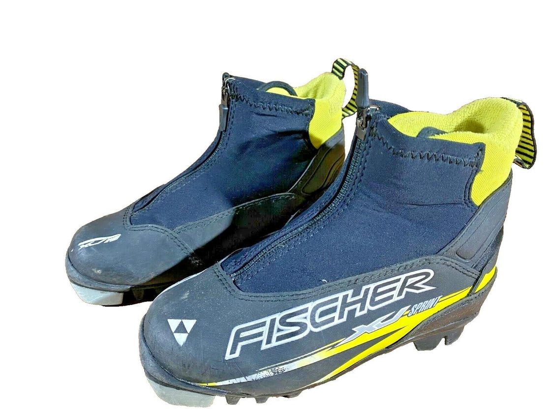 Fischer XJ Sprint Kids Nordic Cross Country Ski Boots Size EU30 US12 NNN F-110