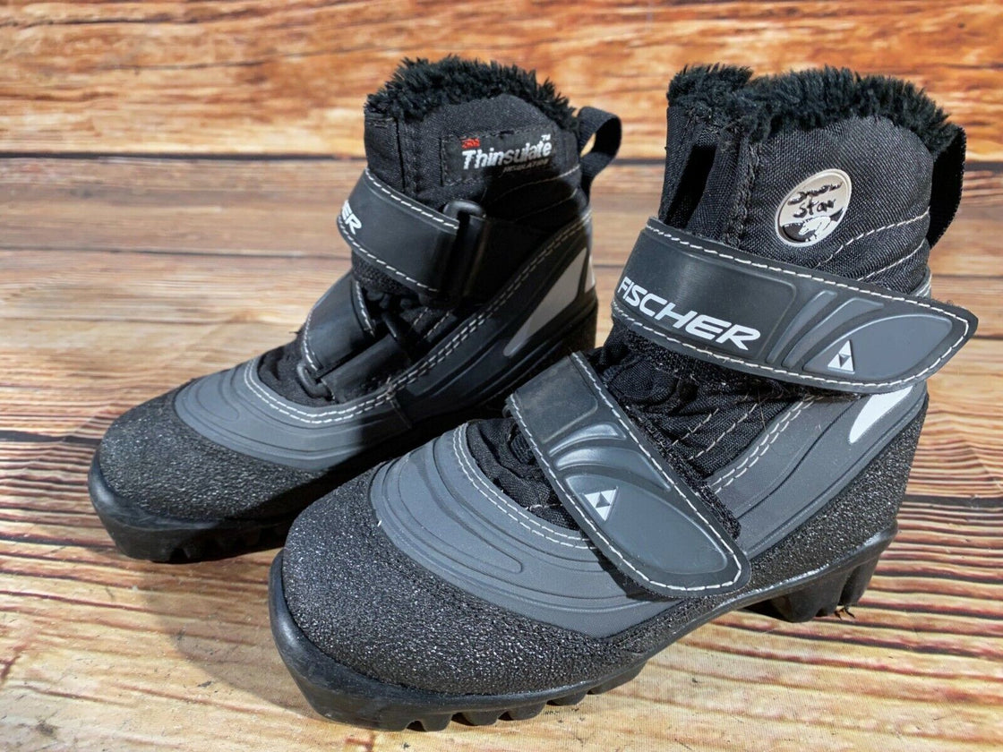 Fischer Snow Star Kids Nordic Cross Country Ski Boots Size EU28 NNN F-15