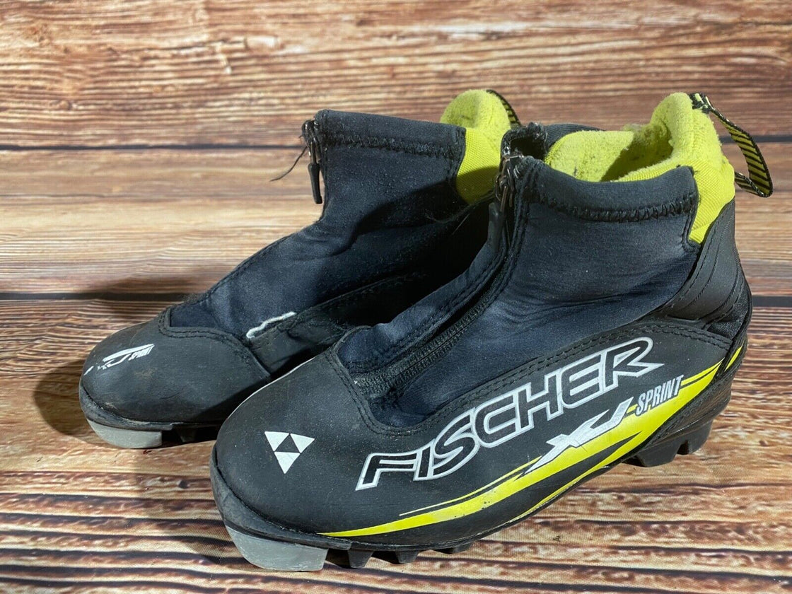 Fischer XJ Sprint Kids Nordic Cross Country Ski Boots Size EU32 US1.5 NNN F-430
