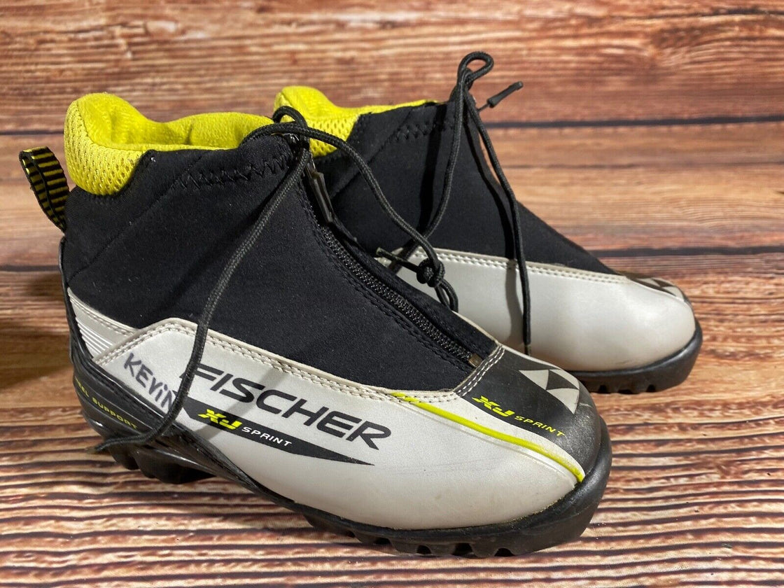 Fischer XJ Sprint Kids Cross Country Ski Boots Size EU31 U12.5 NNN F-592