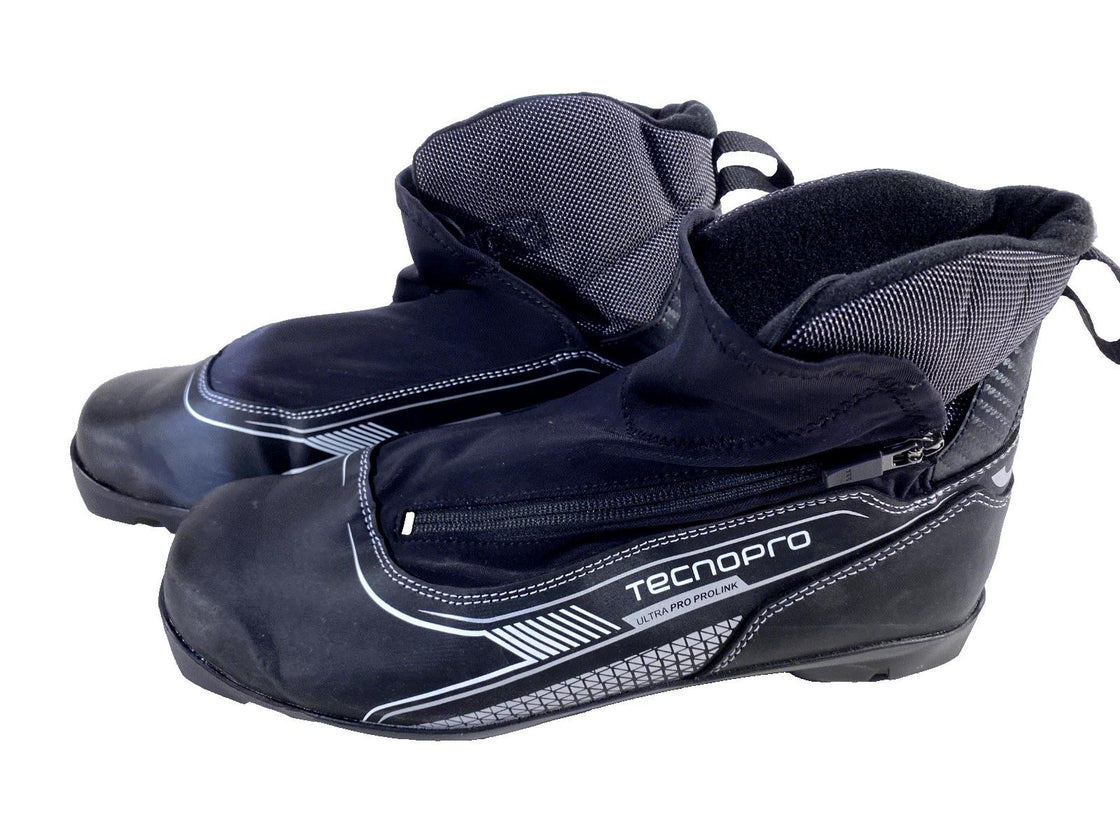 TecnoPro Prolink Classic Nordic Cross Country Ski Boots Size EU42 US9 NNN 348