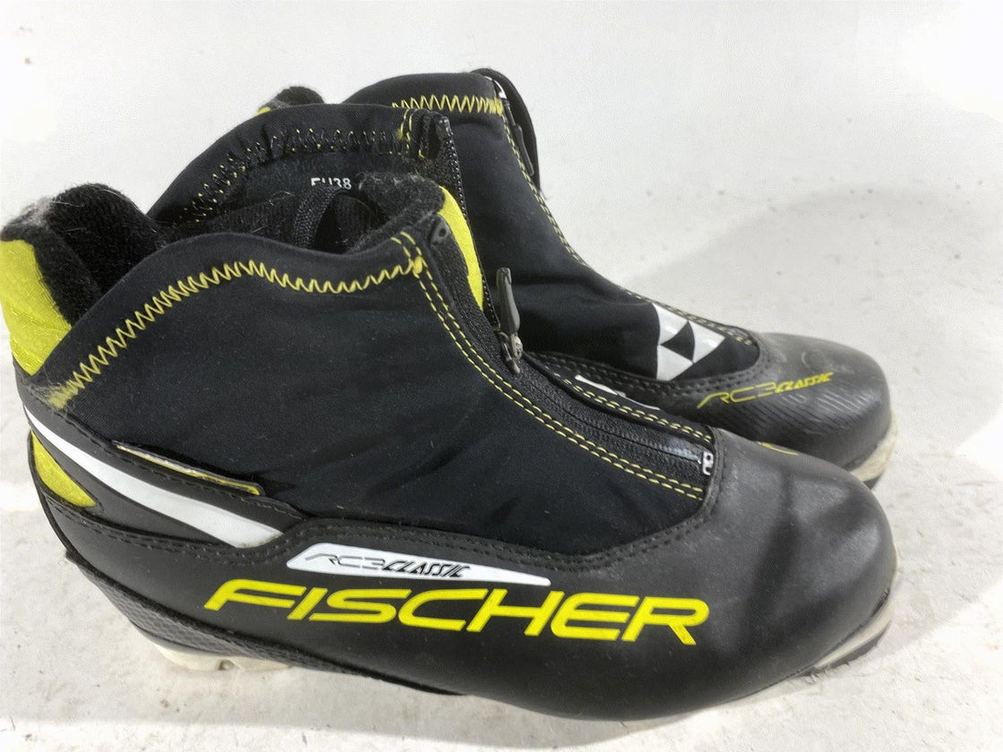 Fischer RCS Classic Nordic Cross Country Ski Boots Size EU38 US6 for NNN 386
