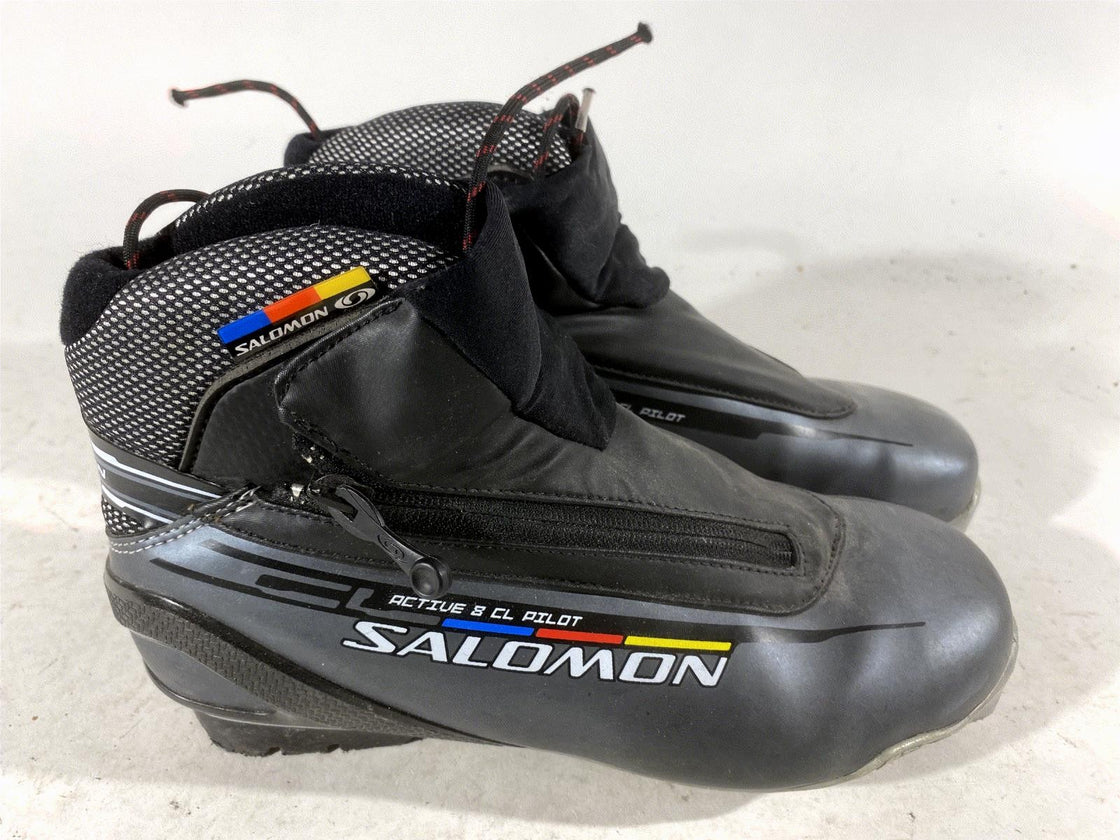 SALOMON Active CL Nordic Cross Country Ski Boots Size EU38 2/3 US6 SNS Pilot 451