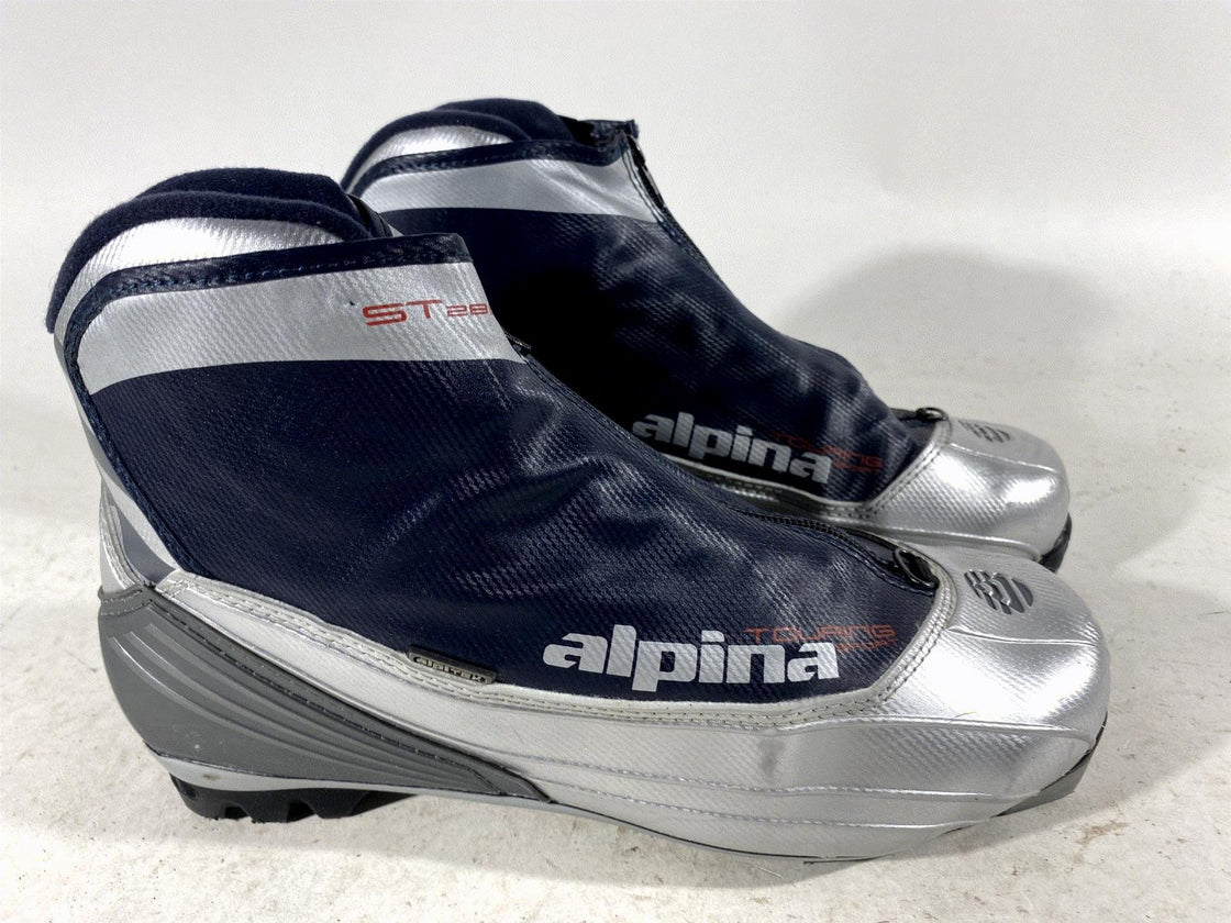 Alpina ST28G Nordic Cross Country Ski Boots Size EU43 US9.5 NNN bindings 530
