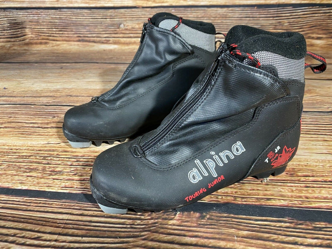 Alpina Touring Junior Cross Country Nordic Ski Boots Size EU37 US5 NNN 845