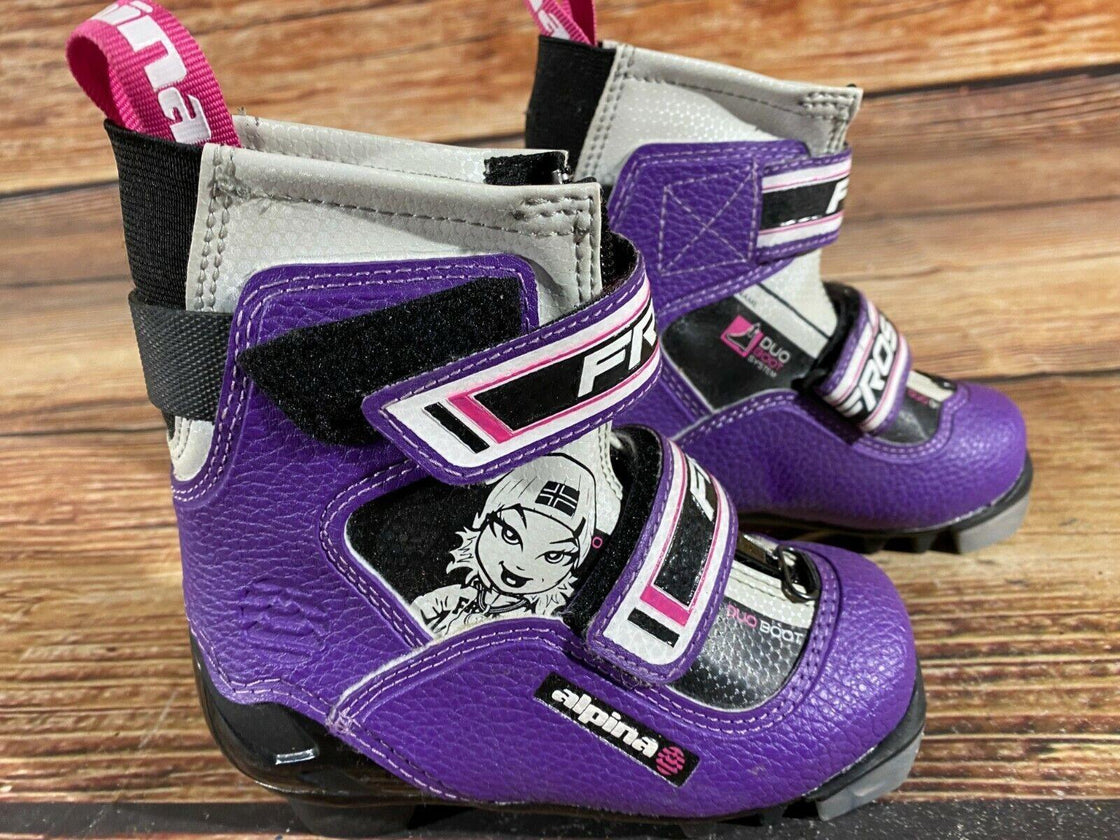 Alpina Frost Kids Nordic Cross Country Ski Boots Size EU25 US8.5 for NNN A-149